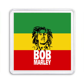 Магнит 55*55 с принтом Bob Marley в Кировске, Пластик | Размер: 65*65 мм; Размер печати: 55*55 мм | bob | bob marley | движение | музыка | рэгги | свобода | стиль | счастье | ямайка
