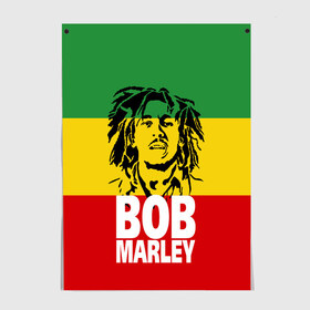 Постер с принтом Bob Marley в Кировске, 100% бумага
 | бумага, плотность 150 мг. Матовая, но за счет высокого коэффициента гладкости имеет небольшой блеск и дает на свету блики, но в отличии от глянцевой бумаги не покрыта лаком | bob | bob marley | движение | музыка | рэгги | свобода | стиль | счастье | ямайка