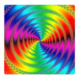 Магнитный плакат 3Х3 с принтом Цветной гипноз в Кировске, Полимерный материал с магнитным слоем | 9 деталей размером 9*9 см | Тематика изображения на принте: насыщенные цвета | радуга | спираль | цвет | цвета | яркие цвета | ярко