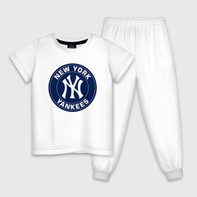 Детская пижама хлопок с принтом New York Yankees в Кировске, 100% хлопок |  брюки и футболка прямого кроя, без карманов, на брюках мягкая резинка на поясе и по низу штанин
 | Тематика изображения на принте: 