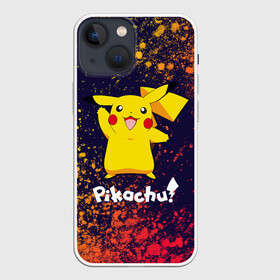 Чехол для iPhone 13 mini с принтом ПИКАЧУ   PIKACHU в Кировске,  |  | anime | manga | pikachu | pokemon | pokemons | аниме | детектив | кино | манга | мультфилтфильм | муьлт | пикачу | покемон | покемоны | фильм