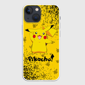 Чехол для iPhone 13 mini с принтом ПИКАЧУ   PIKACHU в Кировске,  |  | anime | manga | pikachu | pokemon | pokemons | аниме | детектив | кино | манга | мультфилтфильм | муьлт | пикачу | покемон | покемоны | фильм