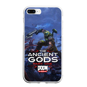 Чехол для iPhone 7Plus/8 Plus матовый с принтом Doom Eternal The Ancient Gods в Кировске, Силикон | Область печати: задняя сторона чехла, без боковых панелей | demon | dlc | doom | doom slayer | doomguy | eternal | games | the ancient gods | демон | древние боги | дум | игры | палач рока