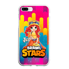 Чехол для iPhone 7Plus/8 Plus матовый с принтом Jessie Brawl Stars anime style в Кировске, Силикон | Область печати: задняя сторона чехла, без боковых панелей | brawl | brawl stars | brawlstars | brawl_stars | jessie | аниме | бравл | бравлстарс | джеси | джесси | джэси | джэсси