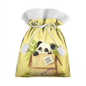 Подарочный 3D мешок с принтом Заказывали Панду? ? в Кировске, 100% полиэстер | Размер: 29*39 см | order | panda | заказ | заказывали панду | панда | панда в коробке