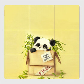 Магнитный плакат 3Х3 с принтом Заказывали Панду? ? в Кировске, Полимерный материал с магнитным слоем | 9 деталей размером 9*9 см | order | panda | заказ | заказывали панду | панда | панда в коробке