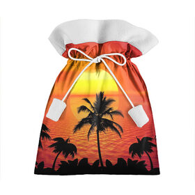 Подарочный 3D мешок с принтом Пальмы на фоне моря в Кировске, 100% полиэстер | Размер: 29*39 см | summer | восход | гаваи | гавайская | закат | лето | море | океан | отдых | отпуск | пальма | пальмы | солнце | туризм | туристическая