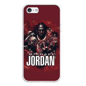 Чехол для iPhone 5/5S матовый с принтом MICHAEL JORDAN в Кировске, Силикон | Область печати: задняя сторона чехла, без боковых панелей | jordan | michael | michael jordan | nba | баскетбол | баскетболист | джордан | защитник | майкл | майкл джордан | нба