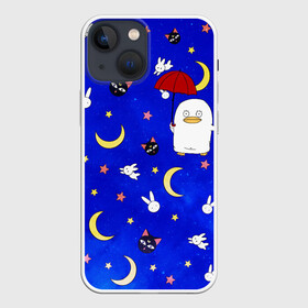 Чехол для iPhone 13 mini с принтом Гинтама паттерн в Кировске,  |  | anime | gintama | manga | аниме | гинтама | манга | пингвин