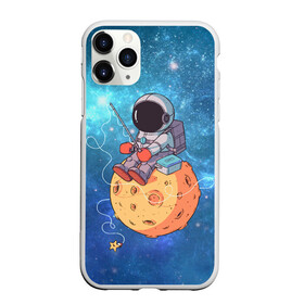 Чехол для iPhone 11 Pro Max матовый с принтом Космонавт в Кировске, Силикон |  | art | astronaut | cosmonaut | fishing | fishing rod | man | planet | space | stars | арт | астронавт | звезды | космонавт | космос | планета | рыбалка | удочка | человек