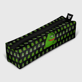 Пенал 3D с принтом Frog Pepe в Кировске, 100% полиэстер | плотная ткань, застежка на молнии | Тематика изображения на принте: meme | жаба | звук | лягушка | майнкрафт | мем | пепа | пепе | скин