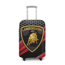 Чехол для чемодана 3D с принтом Lamborghini в Кировске, 86% полиэфир, 14% спандекс | двустороннее нанесение принта, прорези для ручек и колес | aventador | centenario | countach | lamborghini huracan | performante | sian | urus | veneno | ламба | ламборгини | ламборджини | челлендж