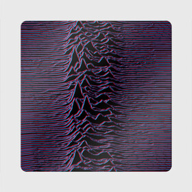 Магнит виниловый Квадрат с принтом Joy Division Glitch в Кировске, полимерный материал с магнитным слоем | размер 9*9 см, закругленные углы | glitch | ian curtis | joy division | rock | unknown pleasures | глюк | иэн кёртис | рок