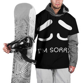 Накидка на куртку 3D с принтом Sorry not sorry в Кировске, 100% полиэстер |  | 