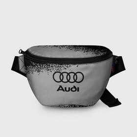 Поясная сумка 3D с принтом AUDI / АУДИ в Кировске, 100% полиэстер | плотная ткань, ремень с регулируемой длиной, внутри несколько карманов для мелочей, основное отделение и карман с обратной стороны сумки застегиваются на молнию | audi | auto | felb | logo | moto | quattro | sport | symbol | авто | автомобильные | ауди | кватро | кольца | лого | логотип | логотипы | марка | мото | символ | спорт | фгвш | шильдик