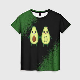 Женская футболка 3D с принтом Авокадо в Кировске, 100% полиэфир ( синтетическое хлопкоподобное полотно) | прямой крой, круглый вырез горловины, длина до линии бедер | авокадо | веган | еда блогеров | мемы | минимализм | прикольные картинки | прикольные надписи | растение | смешное авокадо | фрукт