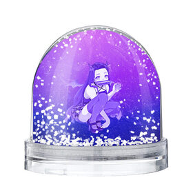 Снежный шар с принтом Nezuko в Кировске, Пластик | Изображение внутри шара печатается на глянцевой фотобумаге с двух сторон | kamado | kimetsu no yaiba | nezuko | камадо | незуко