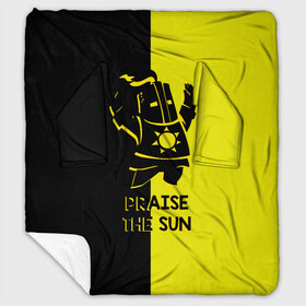 Плед с рукавами с принтом Praise the sun в Кировске, 100% полиэстер | Закругленные углы, все края обработаны. Ткань не мнется и не растягивается. Размер 170*145 | dark souls | dark souls iii | дарк солс | дарк соулс | темные души | черные души