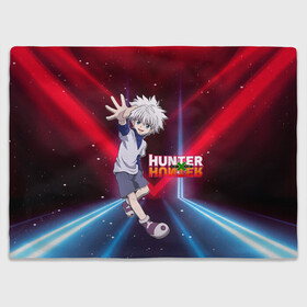 Плед 3D с принтом Киллуа Hunter x Hunter в Кировске, 100% полиэстер | закругленные углы, все края обработаны. Ткань не мнется и не растягивается | Тематика изображения на принте: anime | hunter | hunter x hunter | killua | zoldyck | аниме | зодиак | охотник | охотники