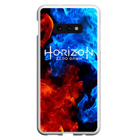 Чехол для Samsung S10E с принтом Horizon Zero Dawn FIRE в Кировске, Силикон | Область печати: задняя сторона чехла, без боковых панелей | aloy | antasy girl | art | artwork | digital art | fantasy | horizon | horizon: zero dawn | landscape | tallneck | warrior fantasy | weapon | zero dawn