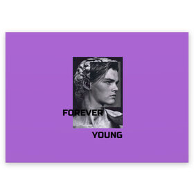 Поздравительная открытка с принтом Леонардо Ди Каприо в Кировске, 100% бумага | плотность бумаги 280 г/м2, матовая, на обратной стороне линовка и место для марки
 | Тематика изображения на принте: forever young | леонардо ди каприо | лицо | эстетика