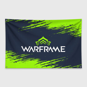 Флаг-баннер с принтом WARFRAME ВАРФРЕЙМ в Кировске, 100% полиэстер | размер 67 х 109 см, плотность ткани — 95 г/м2; по краям флага есть четыре люверса для крепления | Тематика изображения на принте: frame | game | games | logo | prime | war | warframe | вар | варфрейм | игра | игры | кува | лого | логотип | логотипы | прайм | символ | символы | фрейм