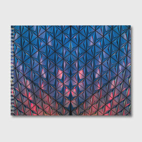 Альбом для рисования с принтом Геометрический принт в Кировске, 100% бумага
 | матовая бумага, плотность 200 мг. | абстракция | геометрия | кубы | линии | симметрия