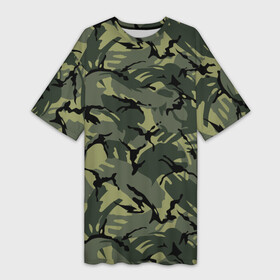 Платье-футболка 3D с принтом Камуфляж в Кировске,  |  | амуниция | армия | болотный | военная | камуфляж | лесной | маскировка | охота | разведка | рыбалка | спецназ | страйкбол | тайга | форма | хаки