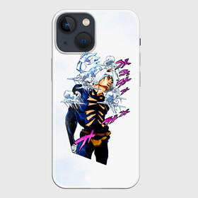 Чехол для iPhone 13 mini с принтом JoJo Bizarre Adventure в Кировске,  |  | anime | jojo | jojo’s bizarre adventure | аниме | анимэ | биззаре адвенчер | джо | джо джо | джоджо | джонатан джостар | дзёсукэ хигасиката | дзётаро кудзё | жожо | игги | кира | лого | манга | невероятные приключения