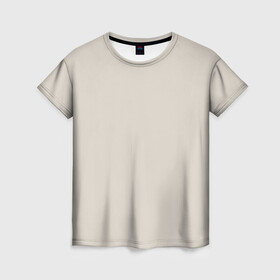 Женская футболка 3D с принтом Радуга v2 - бежевый в Кировске, 100% полиэфир ( синтетическое хлопкоподобное полотно) | прямой крой, круглый вырез горловины, длина до линии бедер | бежевый | без дизайна | без картинки | одноцветные | текстура