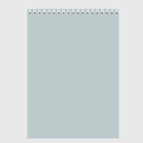 Скетчбук с принтом Радуга v5 - голубой в Кировске, 100% бумага
 | 48 листов, плотность листов — 100 г/м2, плотность картонной обложки — 250 г/м2. Листы скреплены сверху удобной пружинной спиралью | без дизайна | без картинки | одноцветные | серый | текстура