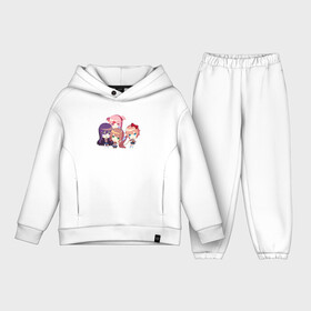 Детский костюм хлопок Oversize с принтом Doki Doki Literature club в Кировске,  |  | anime | anime game | doki doki | doki doki literature club | literature club | monika | natsuki | sayori | yuri | аниме | аниме игра | доки доки | доки доки литературный клуб | литературный клуб | моника | нацуки | саери | юри