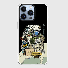 Чехол для iPhone 13 Pro с принтом Help в Кировске,  |  | coin | cosmonaut | cosmos | hat | moon | planet | space | spacesuit | космонавт | космос | луна | монета | планета | шляпа