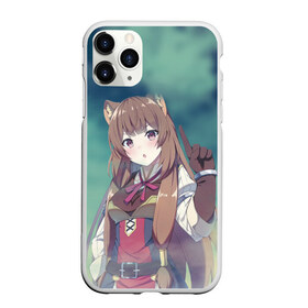 Чехол для iPhone 11 Pro Max матовый с принтом Рафталия в Кировске, Силикон |  | anime | racoon | raphtalia | герой | енот | рафталия | ушки | щит