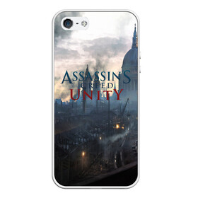 Чехол для iPhone 5/5S матовый с принтом Assassin’s Creed Unity в Кировске, Силикон | Область печати: задняя сторона чехла, без боковых панелей | black flag | brotherhood | chronicles | creed | game | origins | revelations | rogue | syndicate | unity | valhalla | альтаир | ассасин | игры | кинжал | пираты