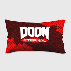 Подушка 3D антистресс с принтом DOOM ETERNAL / ДУМ ЭТЕРНАЛ в Кировске, наволочка — 100% полиэстер, наполнитель — вспененный полистирол | состоит из подушки и наволочки на молнии | bfg | brutal | doom | eternal | ethernal | game | games | logo | дум | игра | игры | лого | логотип | логотипы | символ | символы | этернал