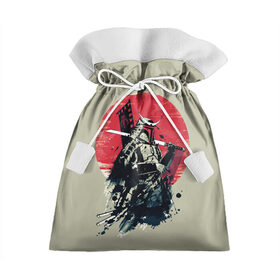 Подарочный 3D мешок с принтом Samurai man в Кировске, 100% полиэстер | Размер: 29*39 см | бамбук | катана | сакура | самурай | япония