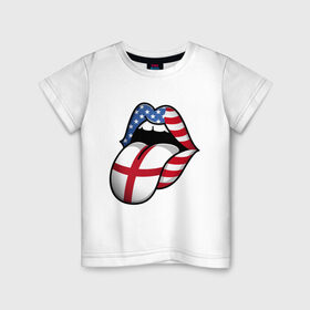 Детская футболка хлопок с принтом Английский Язык в Кировске, 100% хлопок | круглый вырез горловины, полуприлегающий силуэт, длина до линии бедер | american | england | english | usa | английский язык | англия | переводчик | сша | тренд | язык