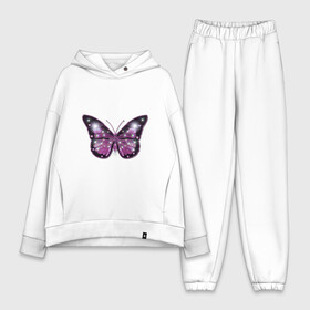 Женский костюм хлопок Oversize с принтом бабочка в Кировске,  |  | бабочка | бабочка с распахнутыми крыльями | большая большая | большие крылья | крылья | лето | насекомое.