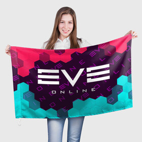 Флаг 3D с принтом EVE ONLINE / ИВ ОНЛАЙН в Кировске, 100% полиэстер | плотность ткани — 95 г/м2, размер — 67 х 109 см. Принт наносится с одной стороны | echo | echoes | eve | game | games | logo | online | space | ев онлайн | ев эхо | еве | ив онлайн | ив эхо | игра | игры | космос | лого | логотип | логотипы | онлайн | символ | символы | эхо | эхос