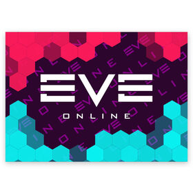 Поздравительная открытка с принтом EVE ONLINE / ИВ ОНЛАЙН в Кировске, 100% бумага | плотность бумаги 280 г/м2, матовая, на обратной стороне линовка и место для марки
 | echo | echoes | eve | game | games | logo | online | space | ев онлайн | ев эхо | еве | ив онлайн | ив эхо | игра | игры | космос | лого | логотип | логотипы | онлайн | символ | символы | эхо | эхос