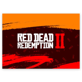 Поздравительная открытка с принтом RED DEAD REDEMPTION 2 в Кировске, 100% бумага | плотность бумаги 280 г/м2, матовая, на обратной стороне линовка и место для марки
 | Тематика изображения на принте: dead | game | games | logo | rdr | rdr2 | red | red dead redemption 2 | redemption | дед | игра | игры | лого | логотип | логотипы | рдр | рдр2 | ред | редемпшен | редемпшн | символ | символы