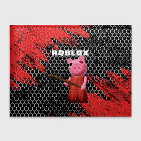 Обложка для студенческого билета с принтом ROBLOX PIGGY   СВИНКА ПИГГИ в Кировске, натуральная кожа | Размер: 11*8 см; Печать на всей внешней стороне | pig | piggy | roblox | игра | компьютерная игра | логотип | онлайн | онлайн игра | пигги | поросенок | роблакс | роблокс | свинка | свинья