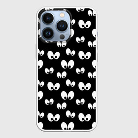 Чехол для iPhone 13 Pro с принтом Глазки в темноте в Кировске,  |  | baby | cartoon | cute | halloween | kawaii | lol | аниме | анимешный | бабочки | взгляд | глаза | детям | дисней | кавайный | летучие мыши | малыш | милый | мистика | мультяшный | ночные | ночь | няшный | паттерн | привидение