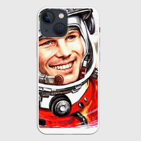 Чехол для iPhone 13 mini с принтом Юрий Гагарин 1 в Кировске,  |  | звезды | земля | история | космос | орбита | ракета
