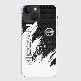 Чехол для iPhone 13 mini с принтом NISSAN в Кировске,  |  | nissan | авто | автомобиль | логотип | марка | машина | надпись | нисан | текстура