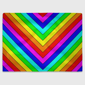 Плед 3D с принтом Rainbow Stripes в Кировске, 100% полиэстер | закругленные углы, все края обработаны. Ткань не мнется и не растягивается | geometry | gradient | neon | геометрические | градиент | детям | кислота | кислотный | конус | красочный | линии | неоновые | пирамида | полоска | полосы | радуга | радужный | разноцветные | сочный | треугольники