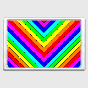 Магнит 45*70 с принтом Rainbow Stripes в Кировске, Пластик | Размер: 78*52 мм; Размер печати: 70*45 | geometry | gradient | neon | геометрические | градиент | детям | кислота | кислотный | конус | красочный | линии | неоновые | пирамида | полоска | полосы | радуга | радужный | разноцветные | сочный | треугольники