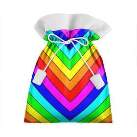 Подарочный 3D мешок с принтом Rainbow Stripes в Кировске, 100% полиэстер | Размер: 29*39 см | geometry | gradient | neon | геометрические | градиент | детям | кислота | кислотный | конус | красочный | линии | неоновые | пирамида | полоска | полосы | радуга | радужный | разноцветные | сочный | треугольники