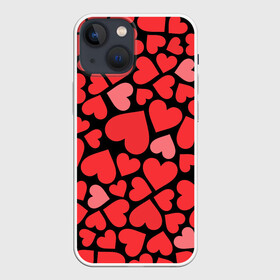 Чехол для iPhone 13 mini с принтом Сердца в Кировске,  |  | i love you | love | любовь | сердечки | сердца | чувства | я тебя люблю